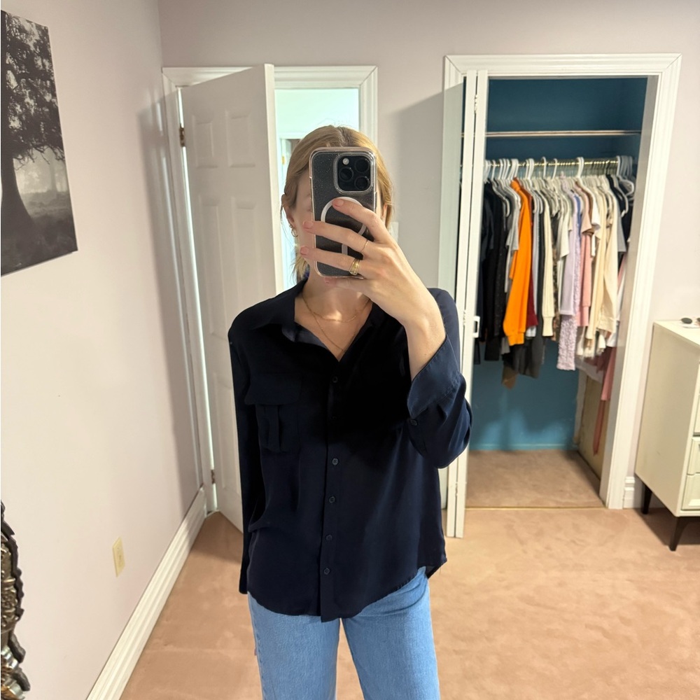 Chiffon button down blouse